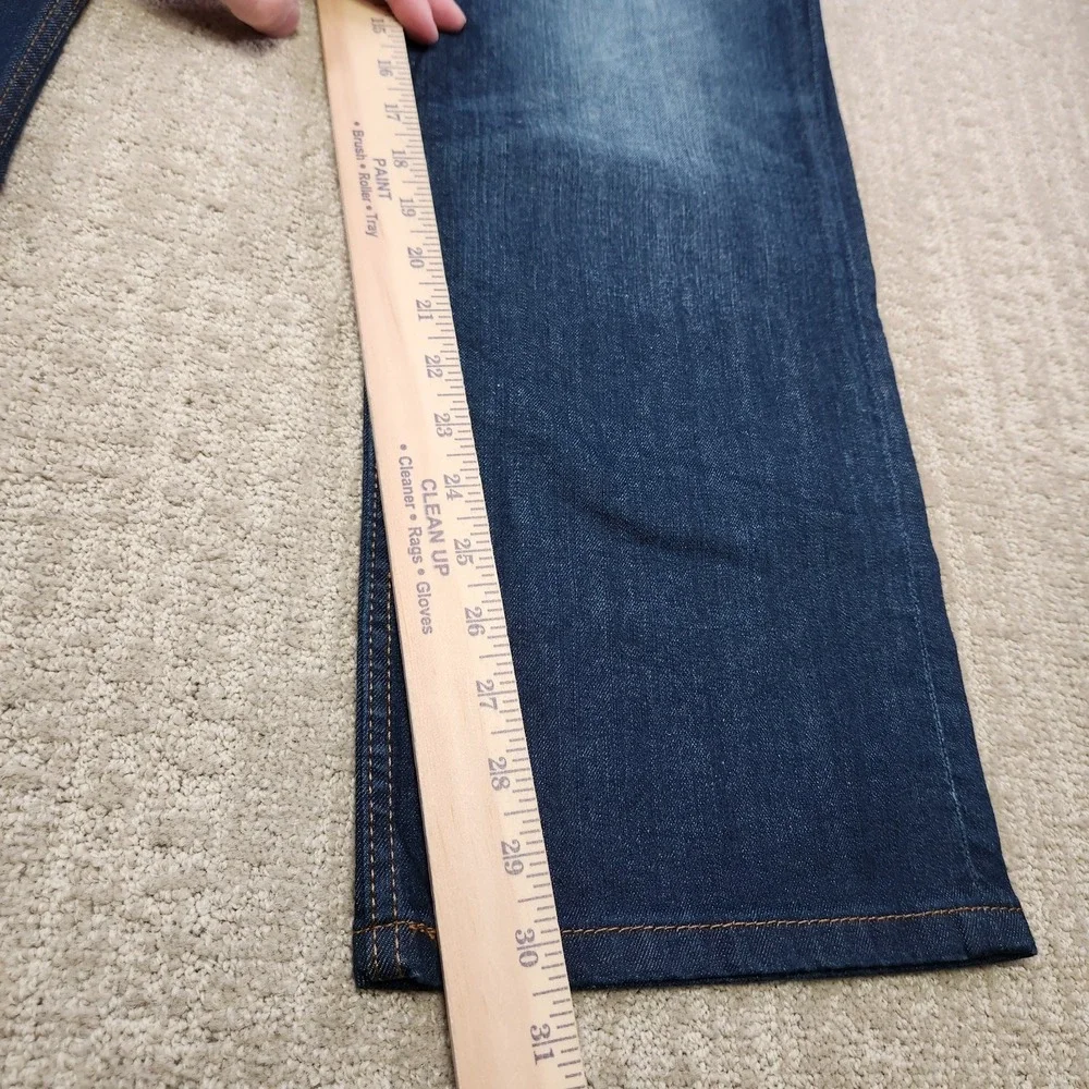 Levis 514 Jeans Men 38x30 Straight Leg Regular‎ Fit Whiskers Marble Blue Stretch